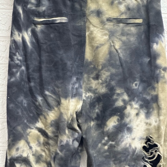 POL distressed sweatpants green tie dye size large - Picture 6 of 7